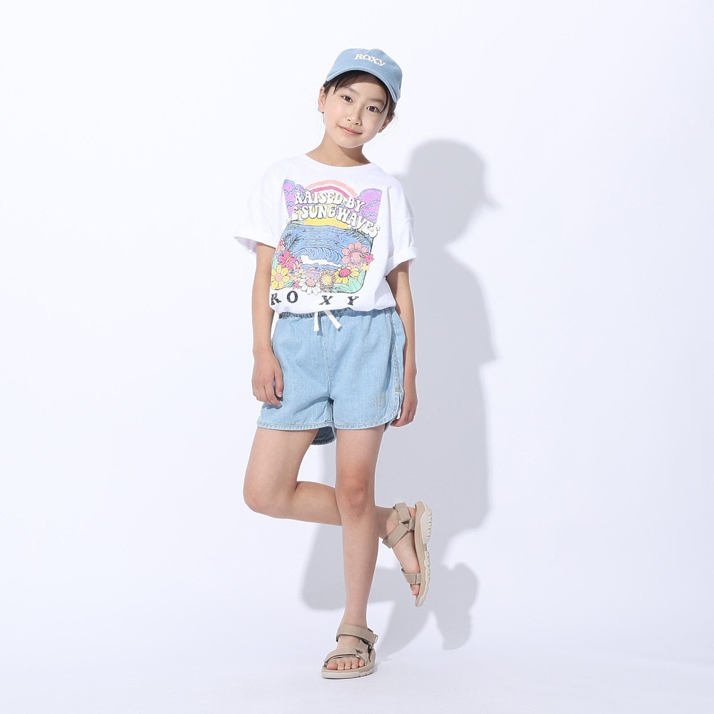 ロキシー（ROXY）（キッズ）MINI GRAVEL デニムショーツ 24SPTPT241115LBL