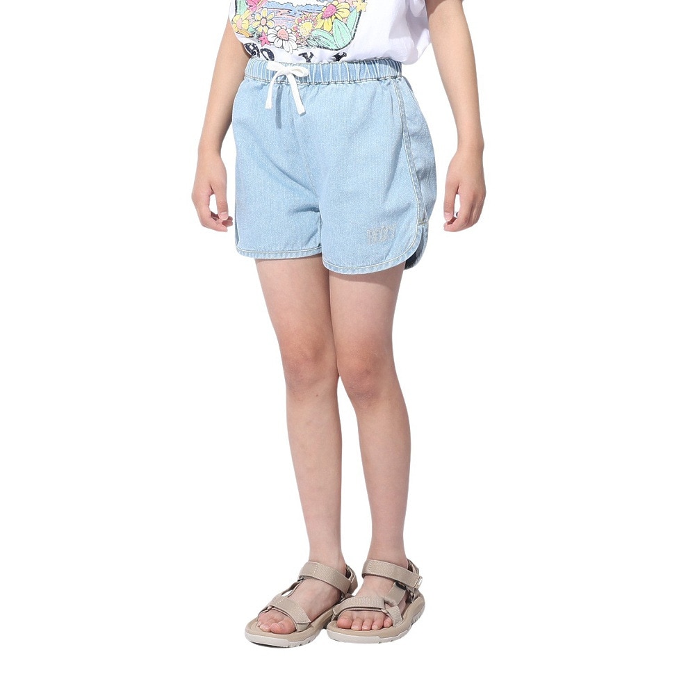 ロキシー（ROXY）（キッズ）MINI GRAVEL デニムショーツ 24SPTPT241115LBL