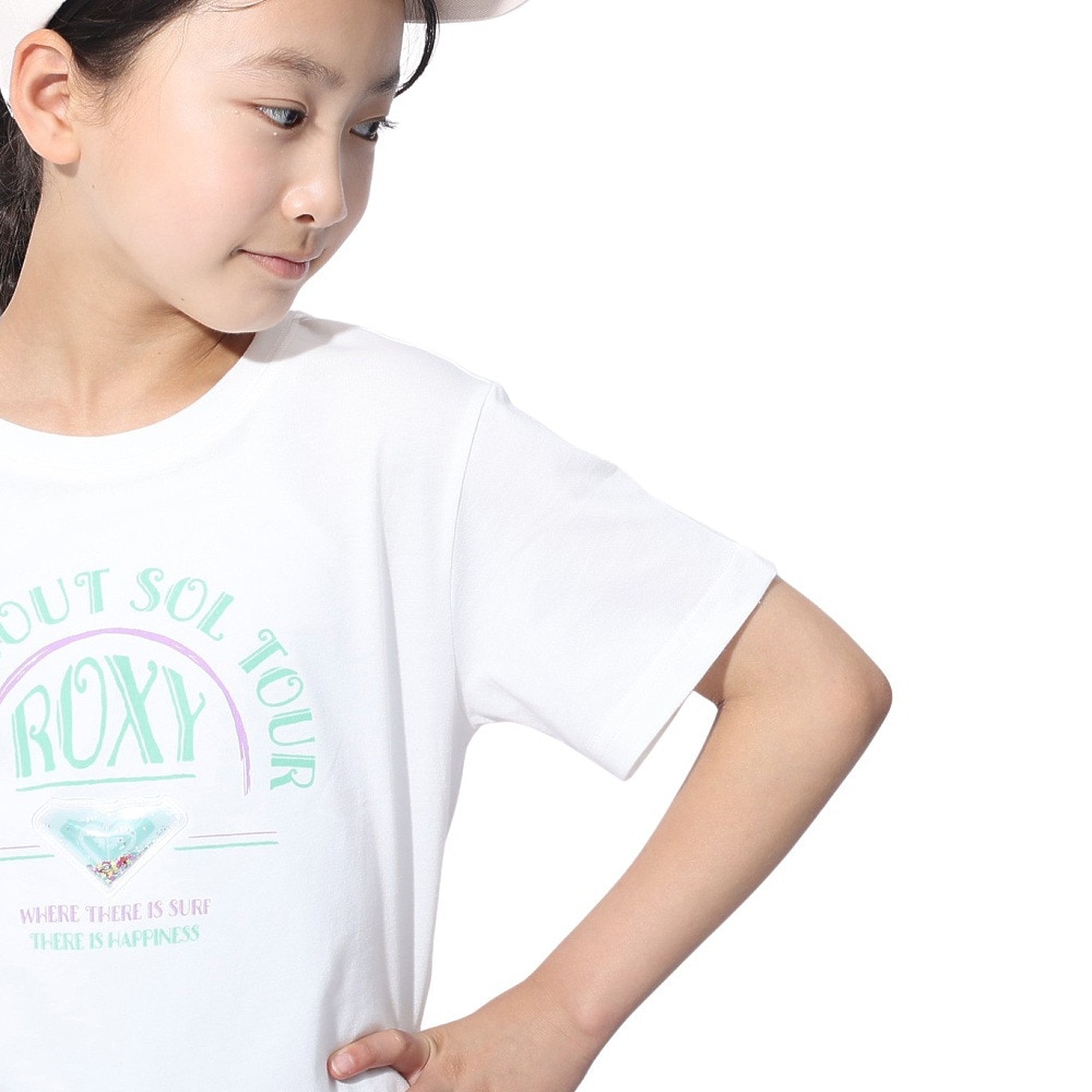 ロキシー（ROXY）（キッズ）MINI CHIQUITITA 半袖Tシャツ 24SPTST241118WHT