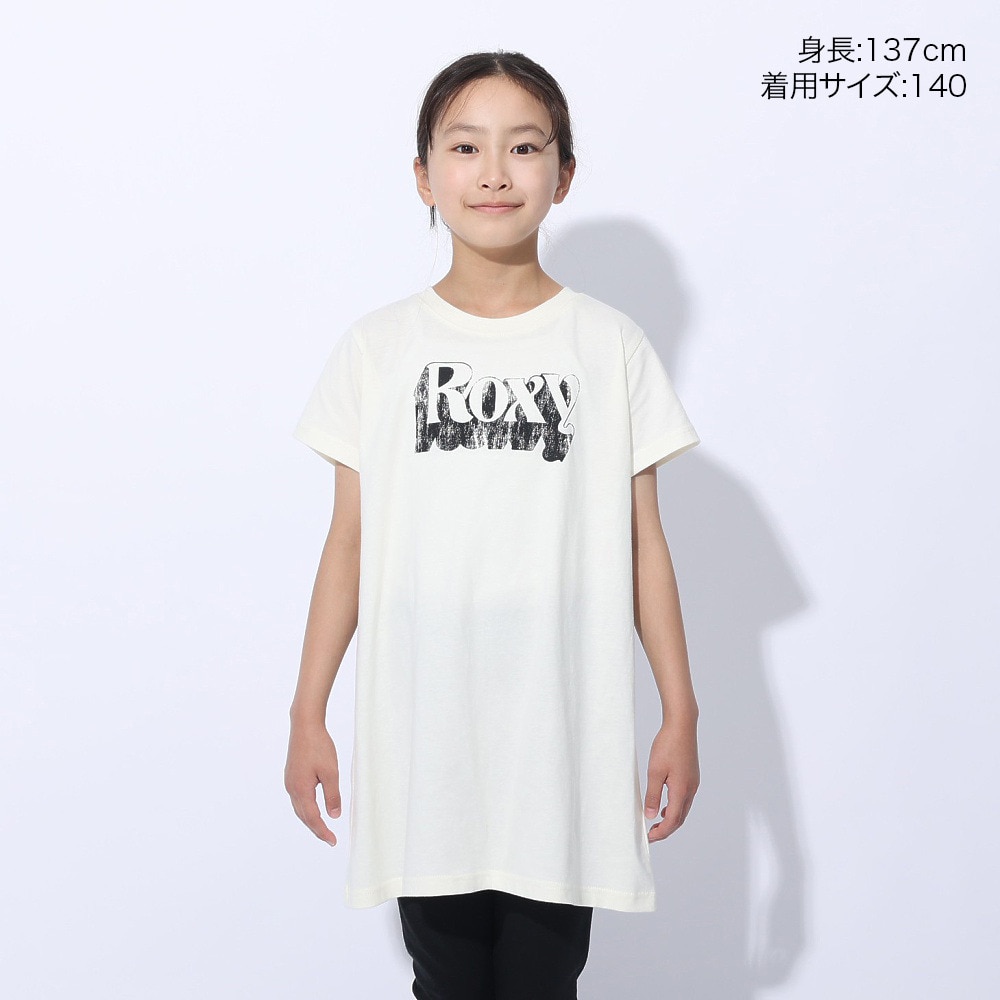 ロキシー（ROXY）（キッズ）MINI HUGGABLE Tシャツワンピース 24SPTST241119WHT