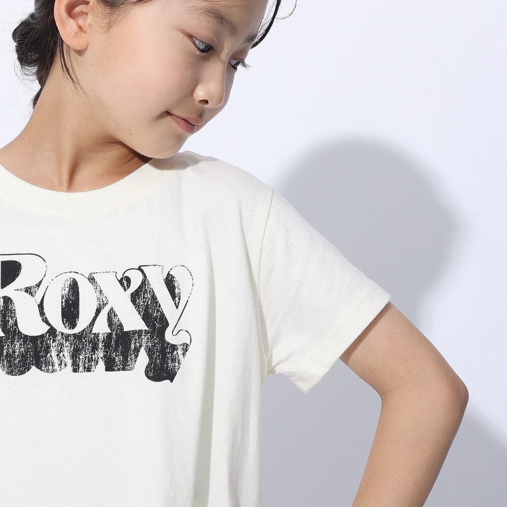 ロキシー（ROXY）（キッズ）MINI HUGGABLE Tシャツワンピース 24SPTST241119WHT