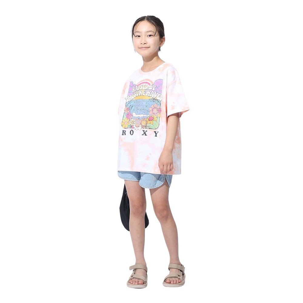 ロキシー（ROXY）（キッズ）MINI OUT OF SPACE ドロップショルダー半袖Tシャツ 24SPTST241120APR