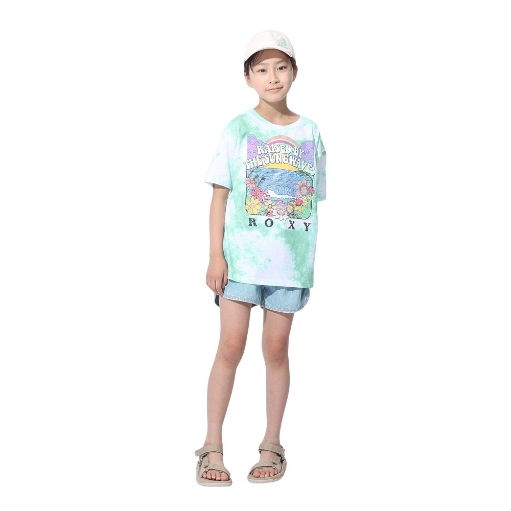ロキシー（ROXY）（キッズ）MINI OUT OF SPACE ドロップショルダー半袖Tシャツ 24SPTST241120MNT