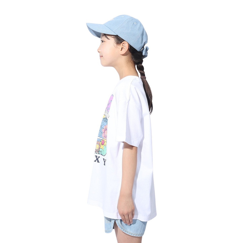 ロキシー（ROXY）（キッズ）MINI OUT OF SPACE ドロップショルダー半袖Tシャツ 24SPTST241120WHT