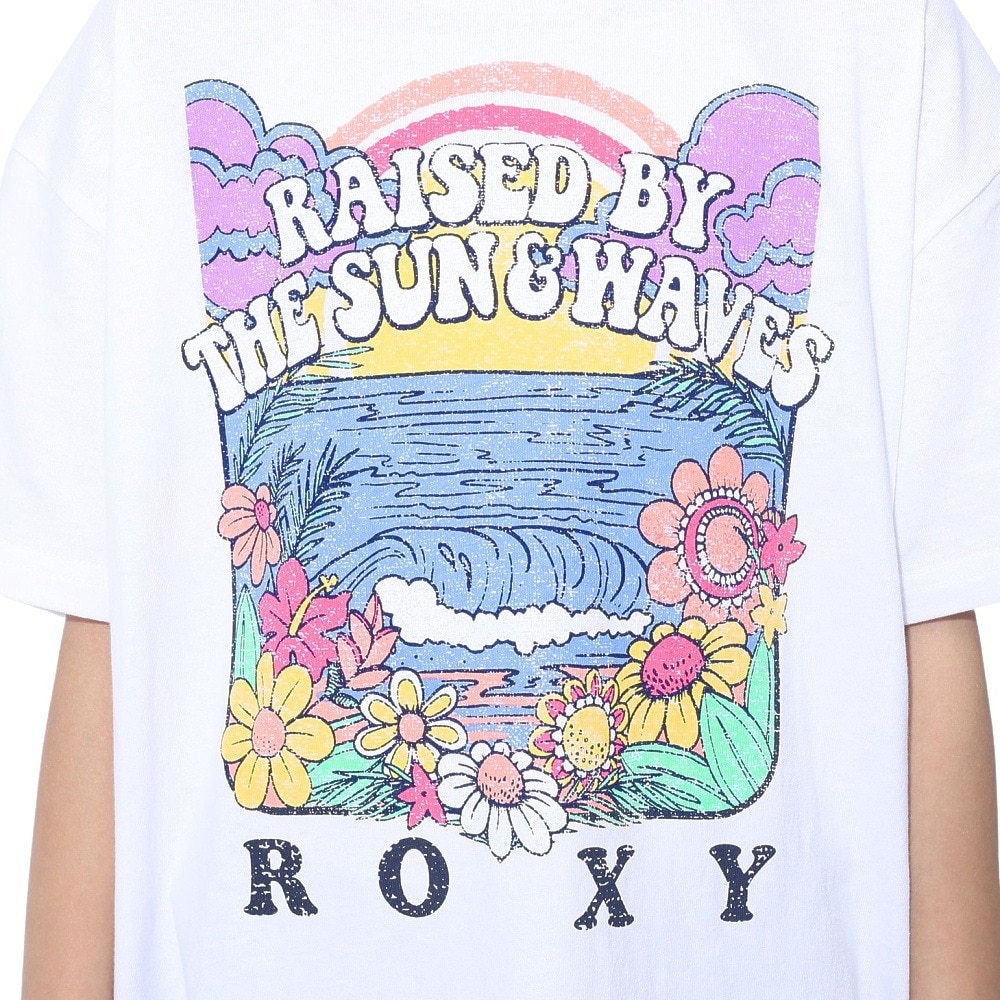 ロキシー（ROXY）（キッズ）MINI OUT OF SPACE ドロップショルダー半袖Tシャツ 24SPTST241120WHT