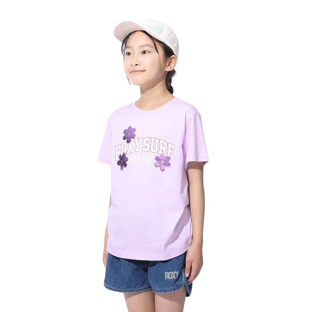 ロキシー（ROXY）（キッズ）MINI TREASURE 半袖Tシャツ 24SPTST241121LAV