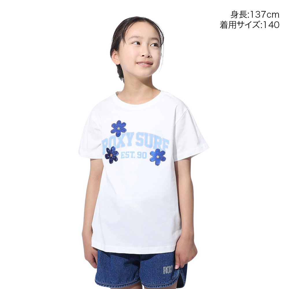 ロキシー（ROXY）（キッズ）MINI TREASURE 半袖Tシャツ 24SPTST241121WHT