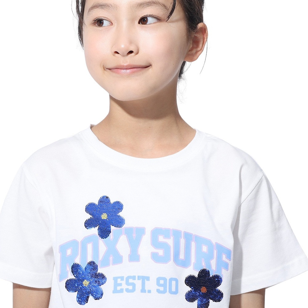 ロキシー（ROXY）（キッズ）MINI TREASURE 半袖Tシャツ 24SPTST241121WHT
