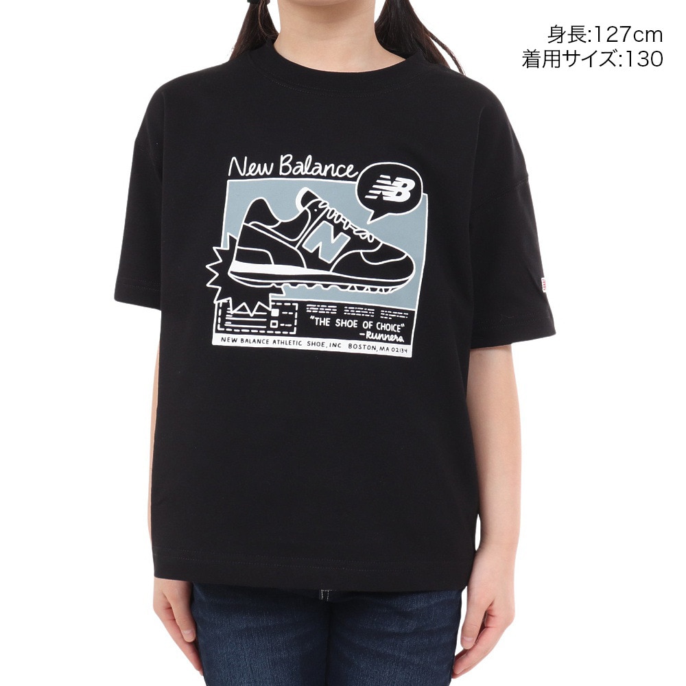 ニューバランス（new balance）（キッズ）ジュニア 吸水速乾 Graphic 半袖Tシャツ ABT45061BK