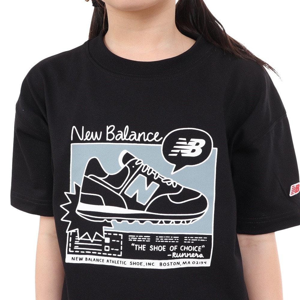 ニューバランス（new balance）（キッズ）ジュニア 吸水速乾 Graphic 半袖Tシャツ ABT45061BK