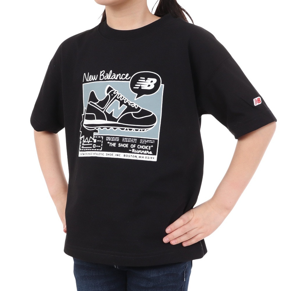 ニューバランス（new balance）（キッズ）ジュニア 吸水速乾 Graphic 半袖Tシャツ ABT45061BK