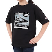 (キッズ)ジュニア 吸水速乾 Graphic 半袖Tシャツ ABT45061BK