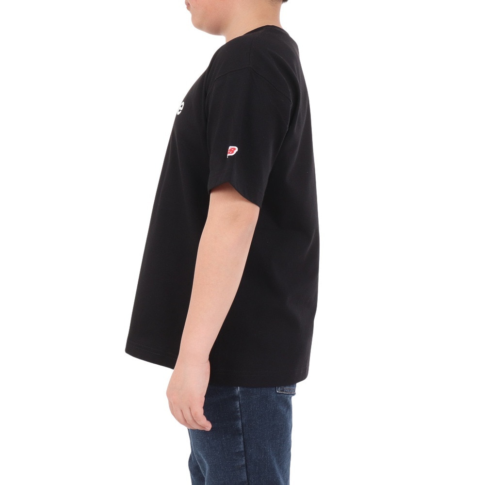 ニューバランス（new balance）（キッズ）ジュニア 吸水速乾 Linear logo 半袖Tシャツ ABT45062BK