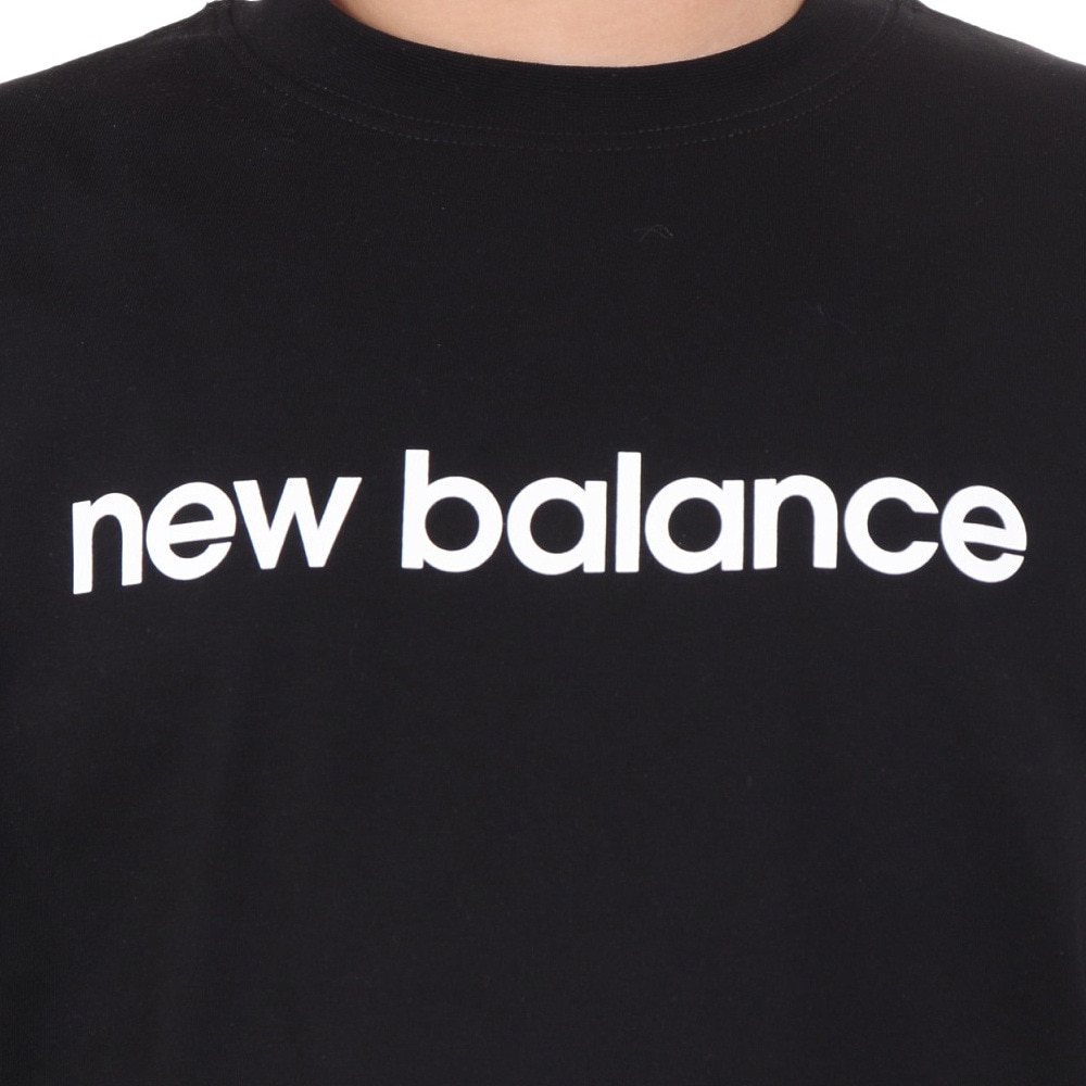 ニューバランス（new balance）（キッズ）ジュニア 吸水速乾 Linear logo 半袖Tシャツ ABT45062BK