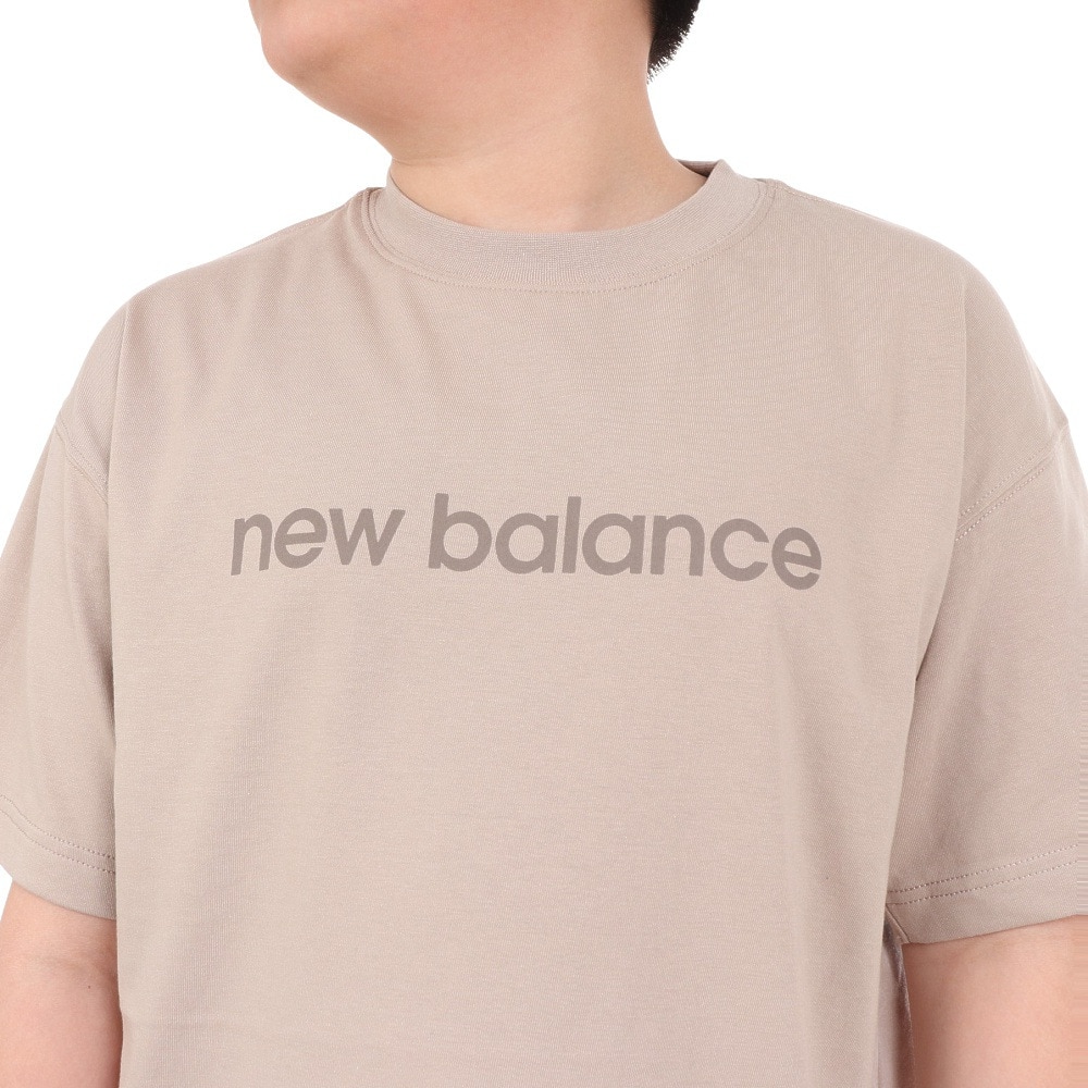 ニューバランス（new balance）（キッズ）ジュニア 吸水速乾 Linear logo 半袖Tシャツ ABT45062SOT