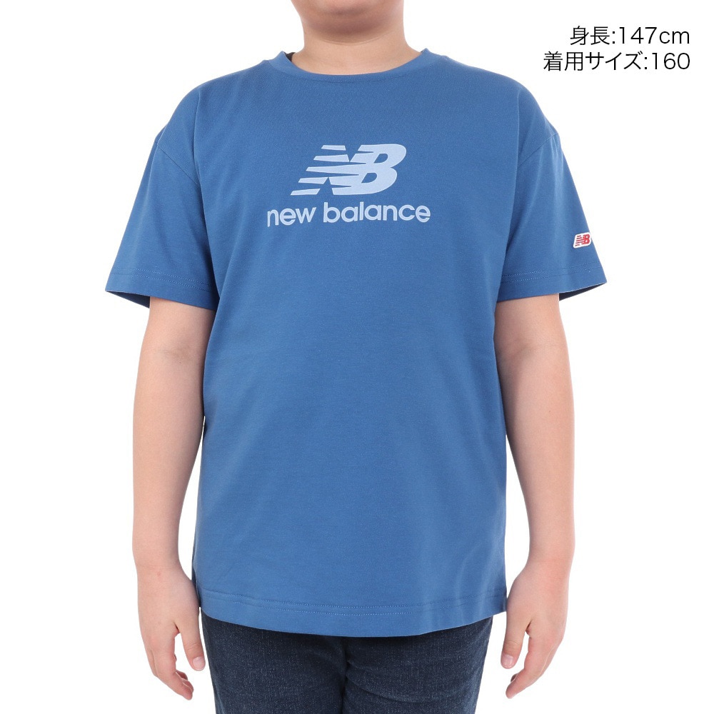 ニューバランス（new balance）（キッズ）ジュニア 吸水速乾 Stacked logo 半袖Tシャツ ABT45065BEU