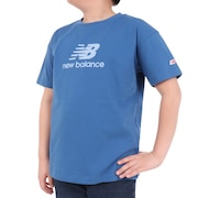 ニューバランス（new balance）（キッズ）ジュニア 吸水速乾 Stacked logo 半袖Tシャツ ABT45065BEU