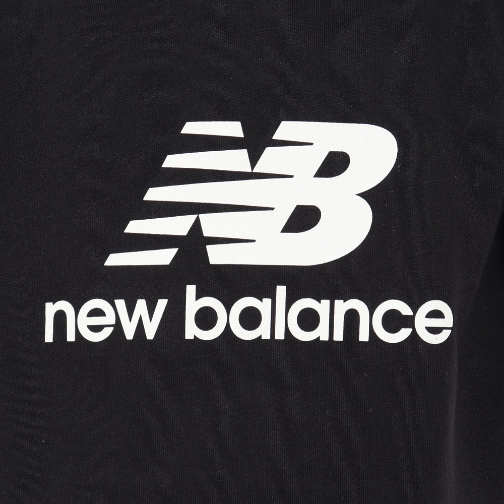 ニューバランス（new balance）（キッズ）ジュニア 吸水速乾 Stacked logo Tシャツ 半袖 ABT45065BK