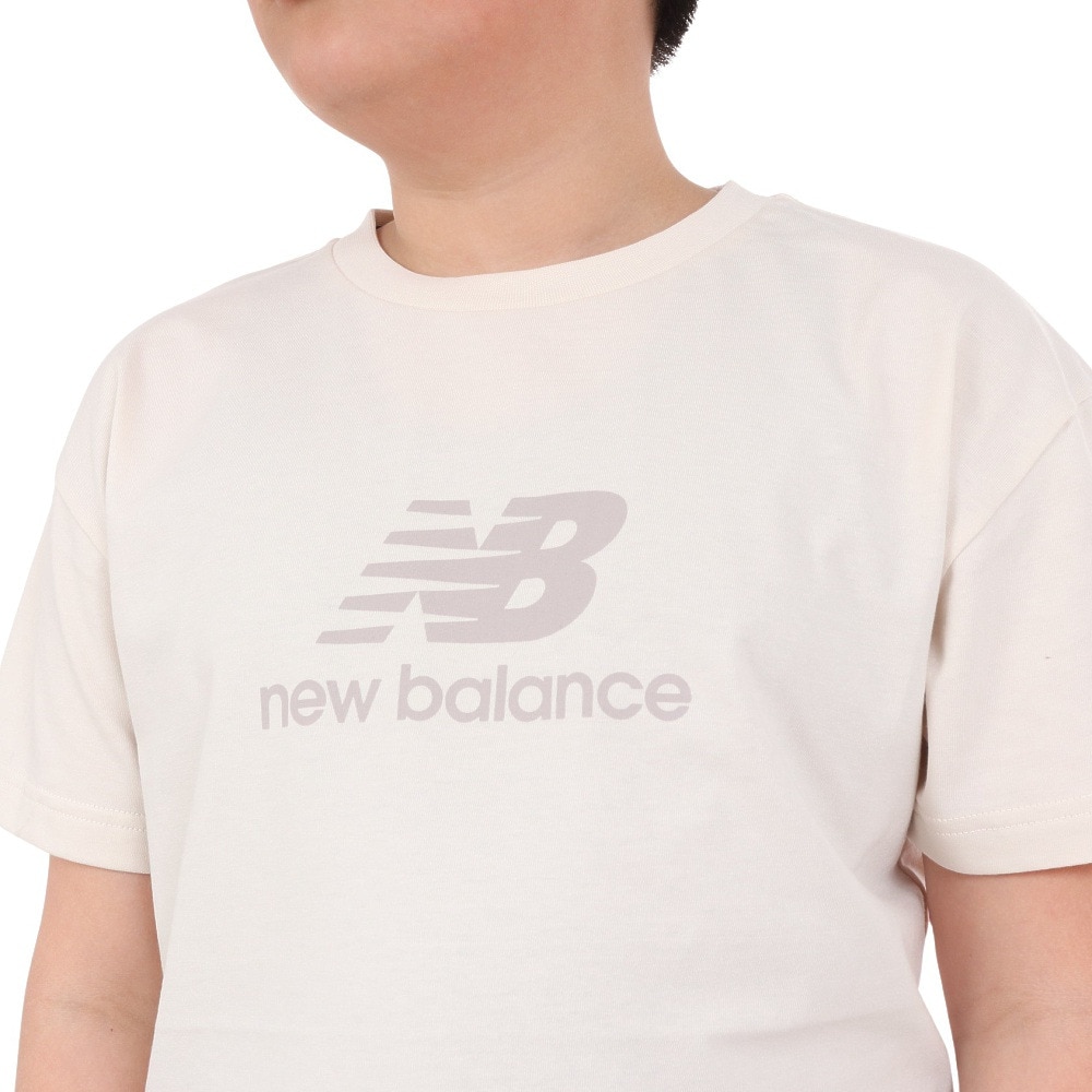 ニューバランス（new balance）（キッズ）ジュニア 吸水速乾 Stacked logo 半袖Tシャツ ABT45065LEN