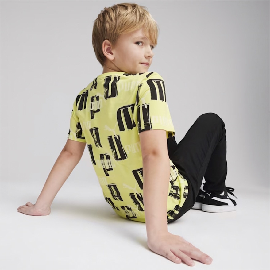 プーマ（PUMA）（キッズ）ボーイズ ESSプラス ロゴ LAB AOP 半袖Tシャツ 681327 38 LMN
