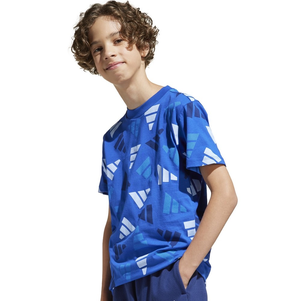 アディダス（adidas）（キッズ）ジュニア シーズナル エッセンシャルズ ロゴ セレブレーション 半袖Tシャツ KQG76-JC7750