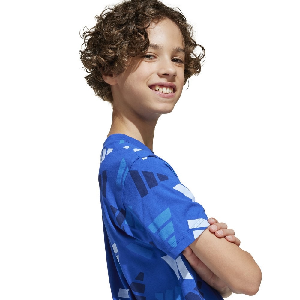 アディダス（adidas）（キッズ）ジュニア シーズナル エッセンシャルズ ロゴ セレブレーション 半袖Tシャツ KQG76-JC7750