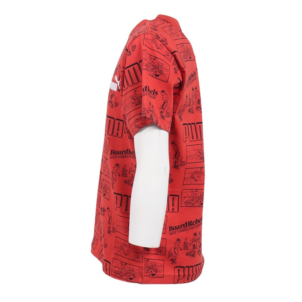 プーマ（PUMA）（キッズ）ジュニア ミッド 90S AOP 半袖Tシャツ 687845 15 RED
