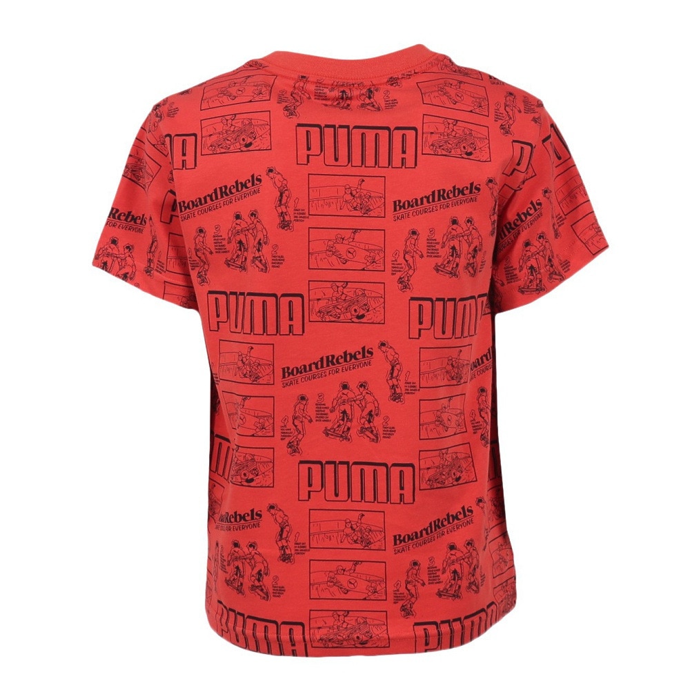 プーマ（PUMA）（キッズ）ジュニア ミッド 90S AOP 半袖Tシャツ 687845 15 RED