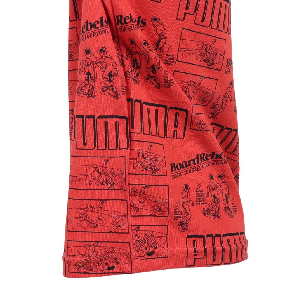 プーマ（PUMA）（キッズ）ジュニア ミッド 90S AOP 半袖Tシャツ 687845 15 RED