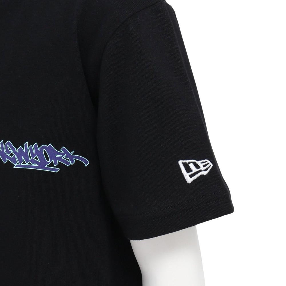 ニューエラ（NEW ERA）（キッズ）ジュニア 半袖 コットン Tシャツ Graffiti BLK 14414385