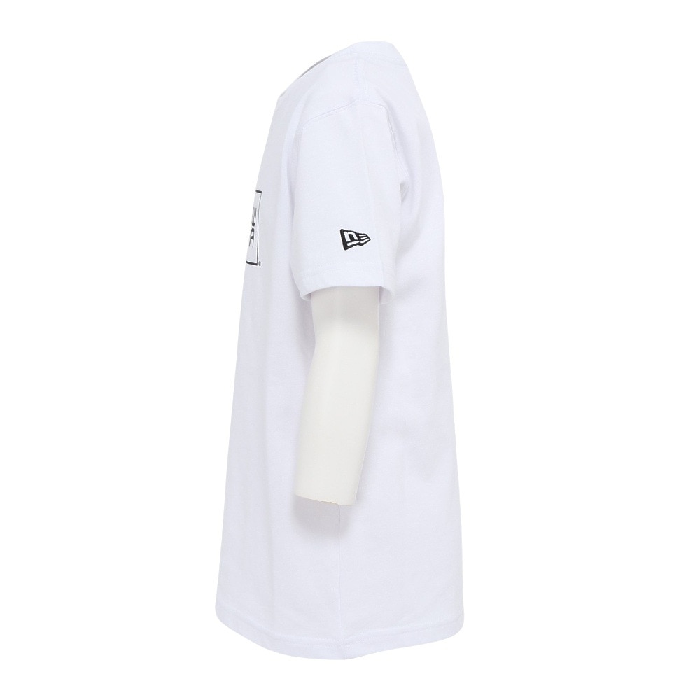 ニューエラ（NEW ERA）（キッズ）ジュニア 半袖 コットン Tシャツ ボックスロゴ WHI 14521378