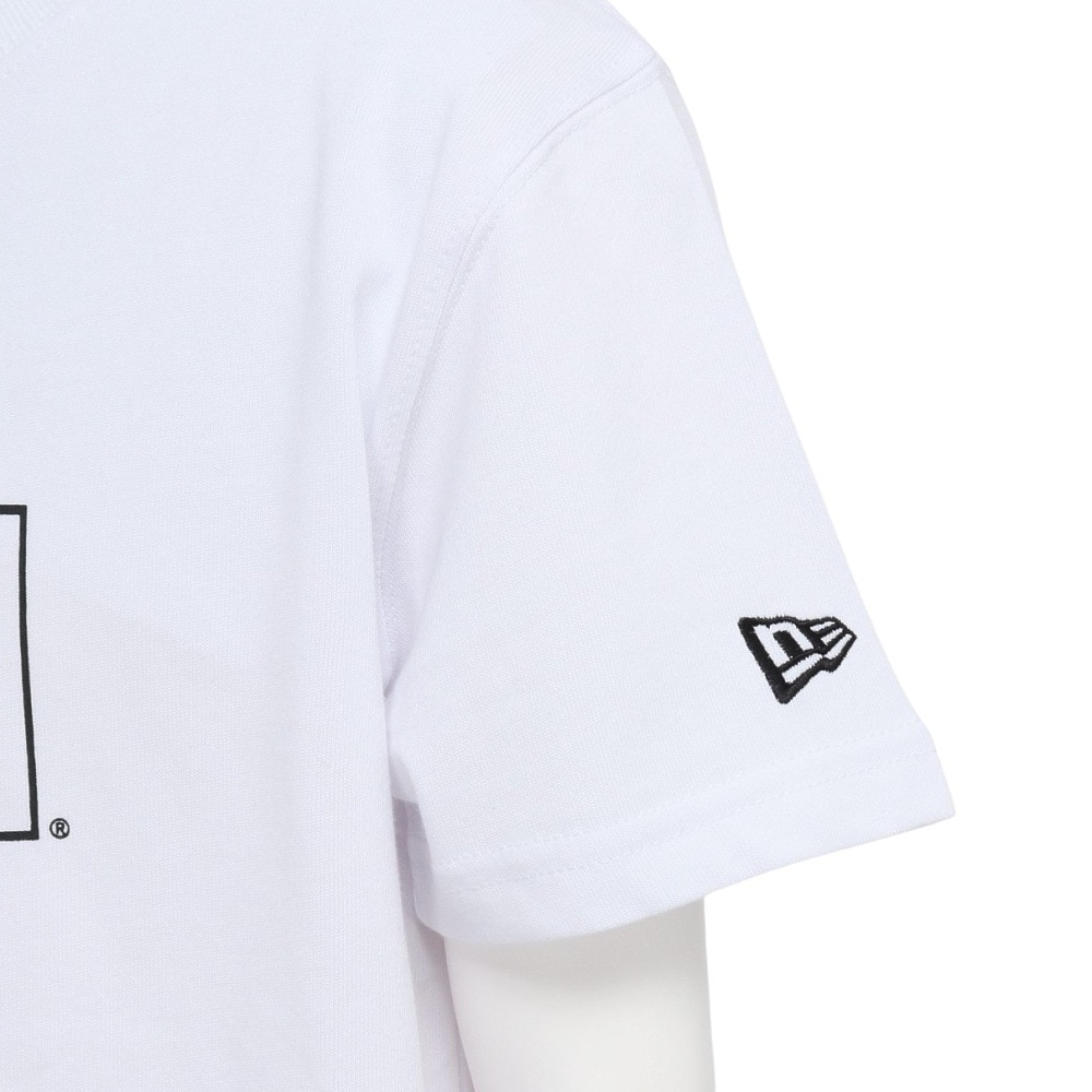 ニューエラ（NEW ERA）（キッズ）ジュニア 半袖 コットン Tシャツ ボックスロゴ WHI 14521378