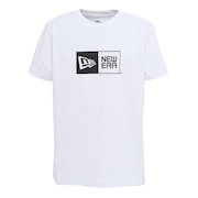 (キッズ)ジュニア 半袖 コットン Tシャツ ボックスロゴ WHI 14521378
