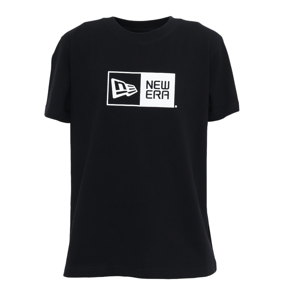 ニューエラ（NEW ERA）（キッズ）ジュニア 半袖 コットン Tシャツ ボックスロゴ BLK 14521379