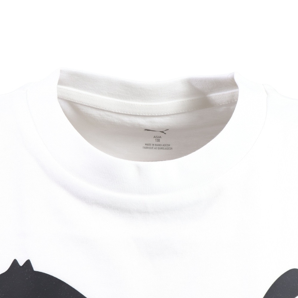 プーマ（PUMA）（キッズ）ジュニア ESS キャットロゴ 半袖Tシャツ 687784 02 WHT