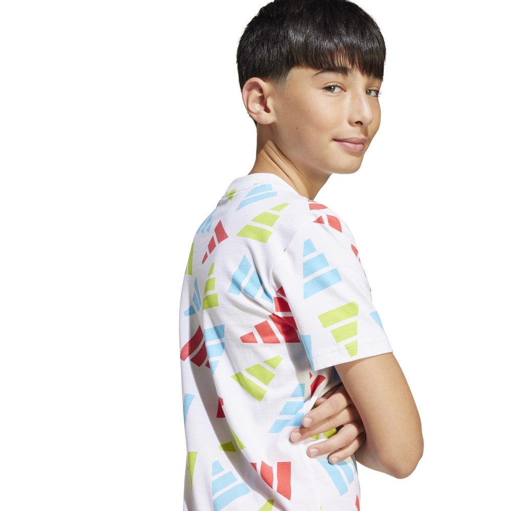 アディダス（adidas）（キッズ）ジュニア シーズナル エッセンシャルズ ロゴ セレブレーション 半袖Tシャツ KQG76-JI6195