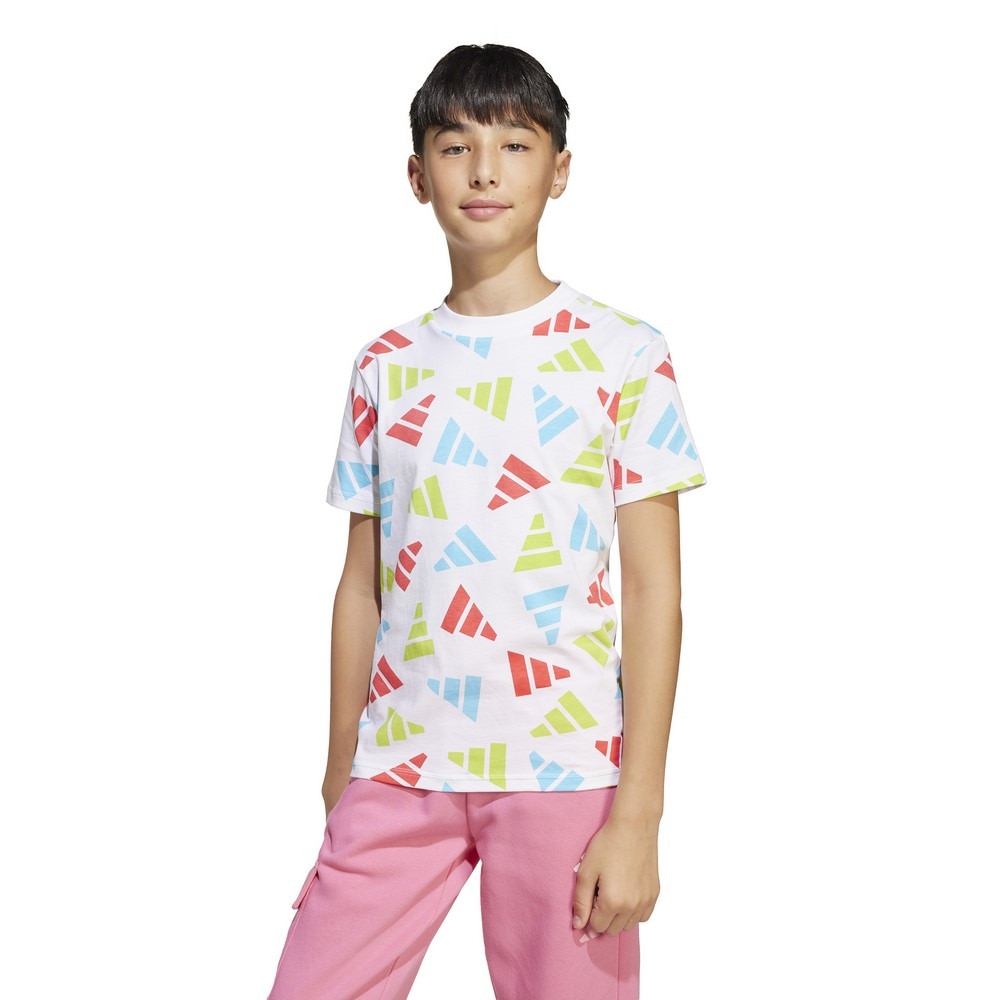 アディダス（adidas）（キッズ）ジュニア シーズナル エッセンシャルズ ロゴ セレブレーション 半袖Tシャツ KQG76-JI6195
