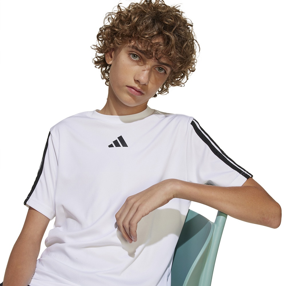 アディダス（adidas）（キッズ）キッズ トレイン エッセンシャルズ スリーストライプス 半袖Tシャツ KQH02-JJ1033