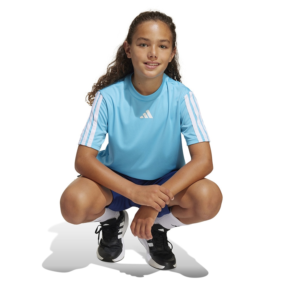 アディダス（adidas）（キッズ）キッズ トレイン エッセンシャルズ スリーストライプス 半袖Tシャツ KQH02-JJ1036