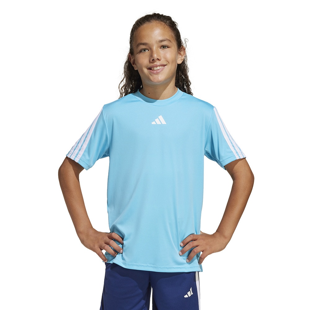 アディダス（adidas）（キッズ）キッズ トレイン エッセンシャルズ スリーストライプス 半袖Tシャツ KQH02-JJ1036