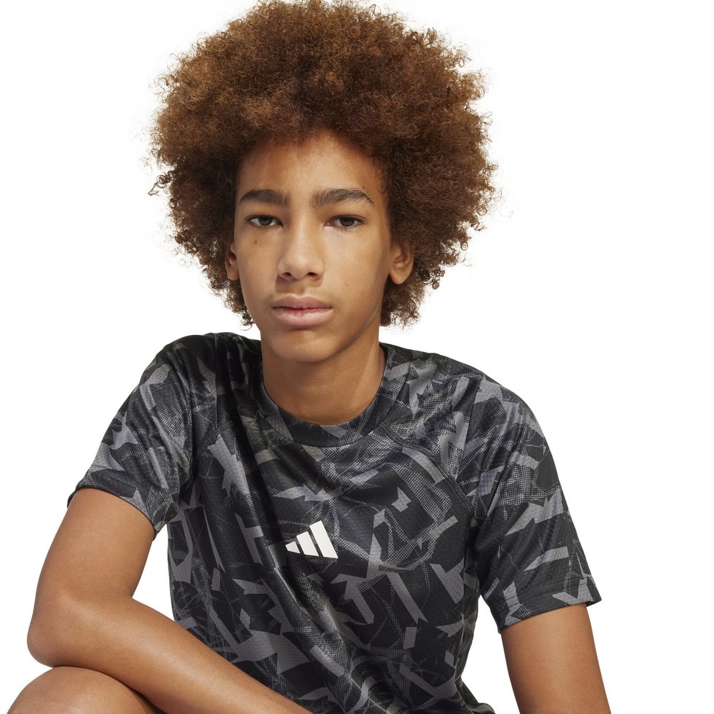 アディダス（adidas）（キッズ）ジュニア NXT AOP スポーツ アイコン フラクタルプリント 半袖Tシャツ KRJ64-JD0123