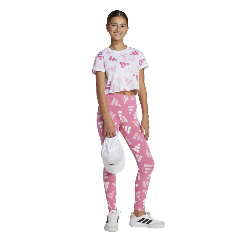 アディダス（adidas）（キッズ）ジュニア シーズナル エッセンシャルズ ロゴ セレブレーション クロップTシャツ KTD35-JC7710