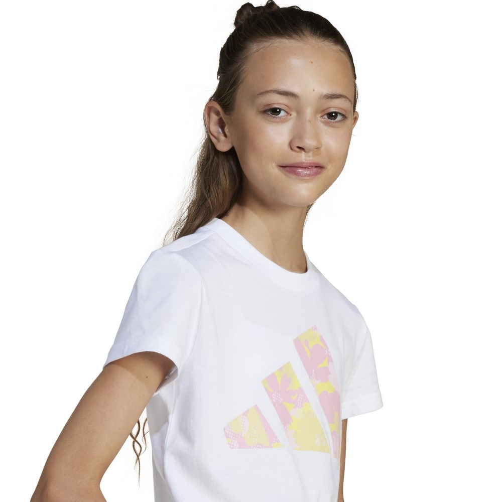 アディダス（adidas）（キッズ）ジュニア シーズナル エッセンシャルズ フラワー 半袖Tシャツ KTD42-JI6220