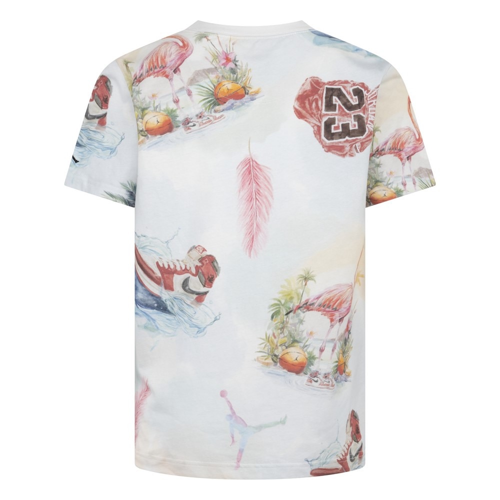 ジョーダン（JORDAN）（キッズ）総柄 フラミンゴ 半袖Tシャツ 95D844-001