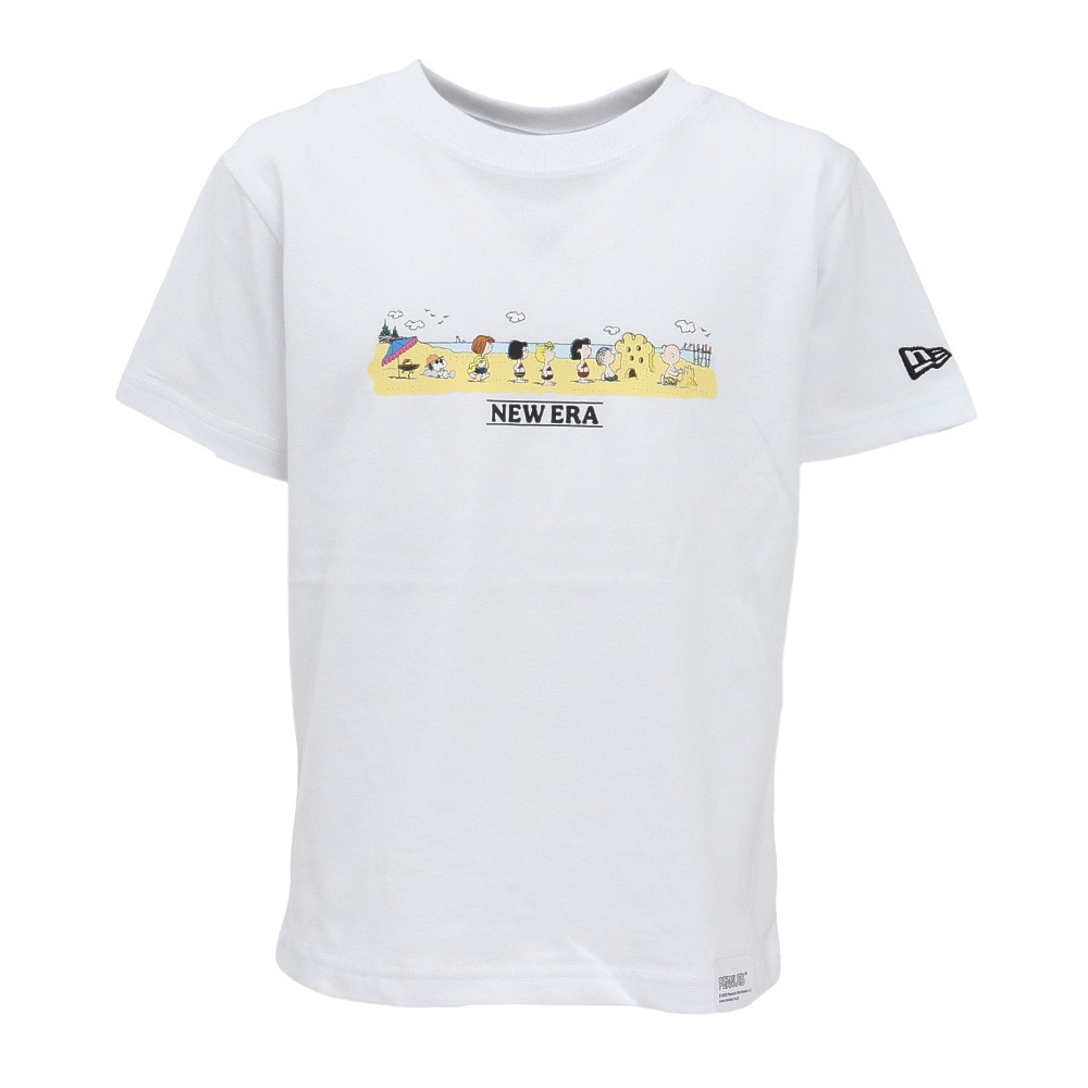 ニューエラ（NEW ERA）（キッズ）ジュニア 半袖 コットン Tシャツ ピーナッツ WHI 14432141