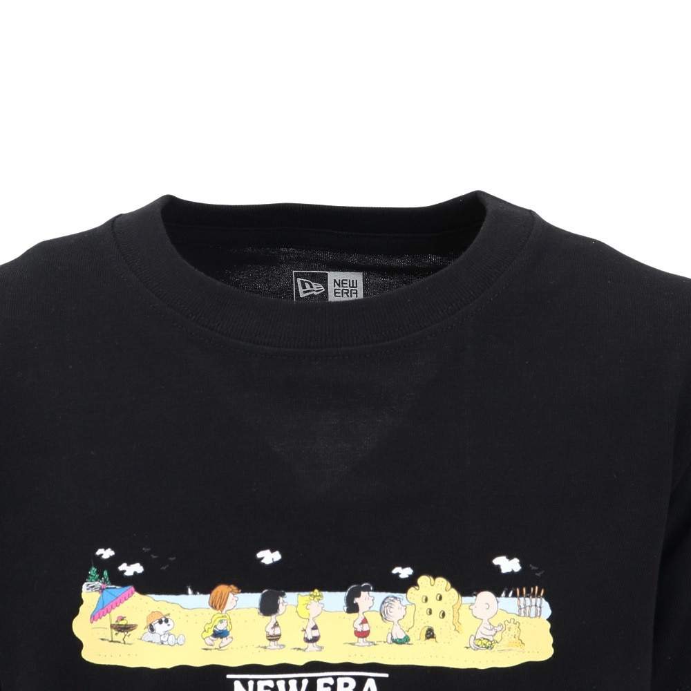 ニューエラ（NEW ERA）（キッズ）ジュニア 半袖 コットン Tシャツ ピーナッツ BLK 14432150