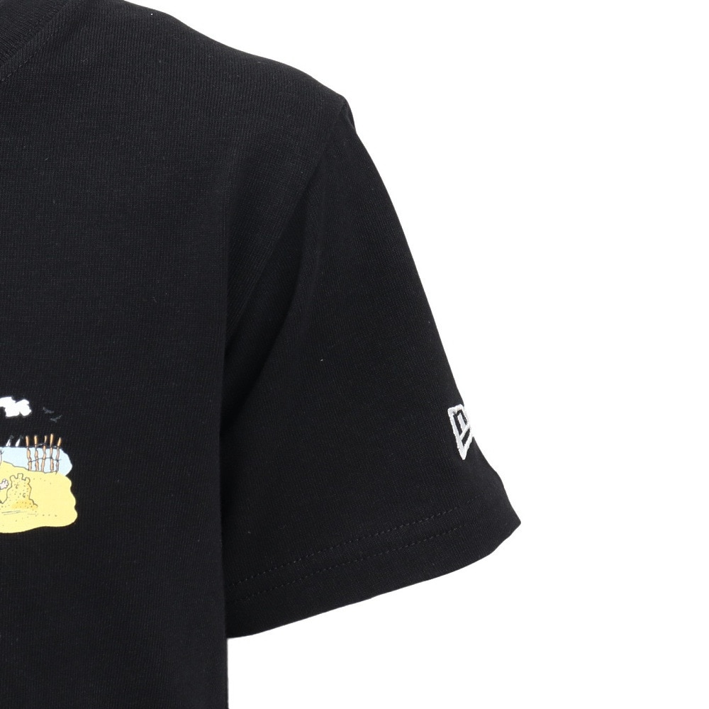ニューエラ（NEW ERA）（キッズ）ジュニア 半袖 コットン Tシャツ ピーナッツ BLK 14432150