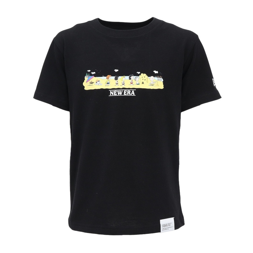 ニューエラ（NEW ERA）（キッズ）ジュニア 半袖 コットン Tシャツ ピーナッツ BLK 14432150
