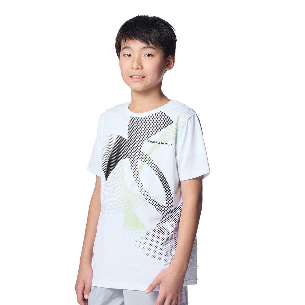 アンダーアーマー（UNDER ARMOUR）（キッズ）テック スーパービッグロゴ ショートスリーブ Tシャツ 6012492 100