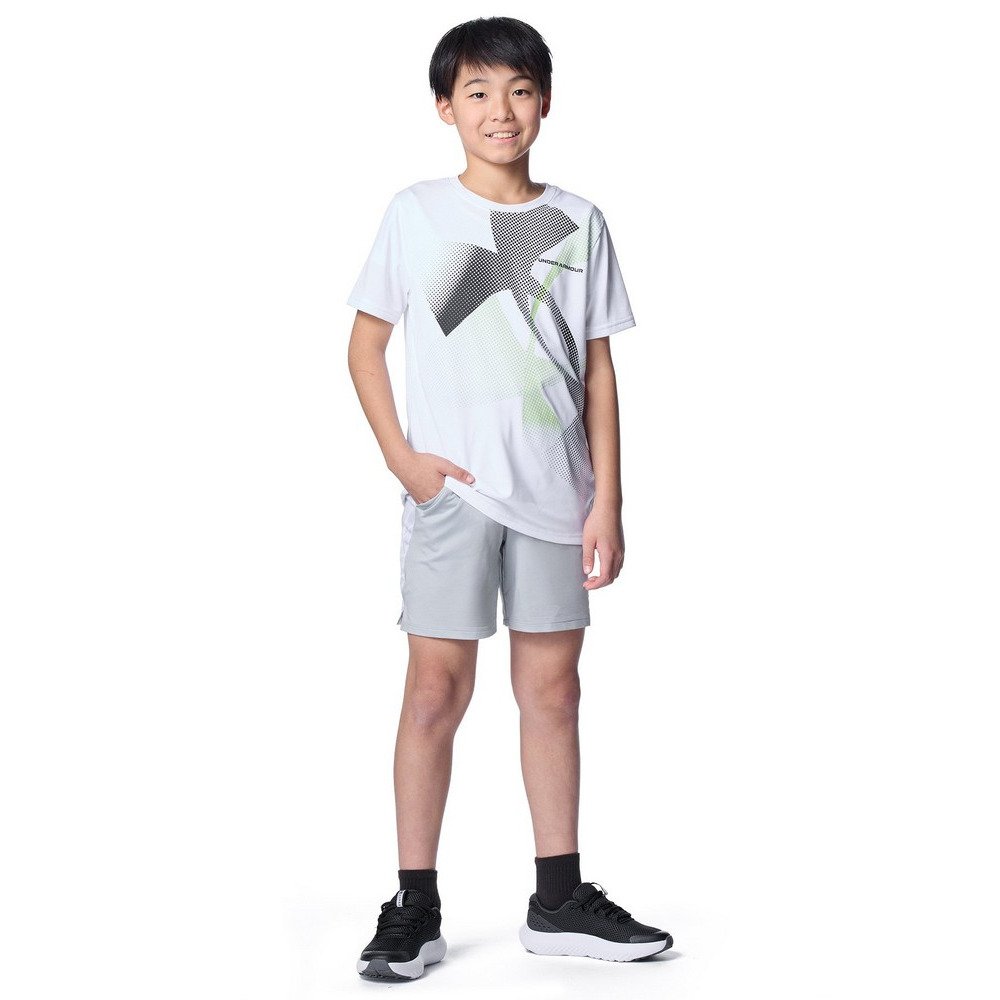 アンダーアーマー（UNDER ARMOUR）（キッズ）テック スーパービッグロゴ ショートスリーブ Tシャツ 6012492 100